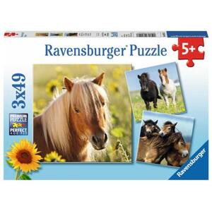 RAVENSBURGER Puzzle Poníci 3x49 dílků; 118503
