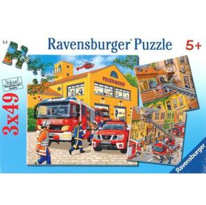 RAVENSBURGER Puzzle Hasiči 3x49 dílků; 5227
