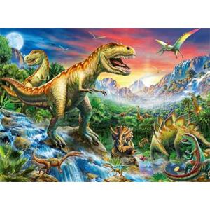 RAVENSBURGER Puzzle V dobách dinosaurů XXL 100 dílků; 2731