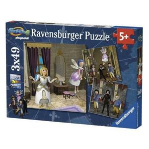RAVENSBURGER Puzzle Playmobil Královská svatba 3x49 dílků; 125285