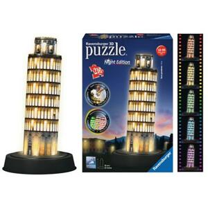 RAVENSBURGER Svítící 3D puzzle Noční edice Šikmá věž v Pise 216 dílků; 119841
