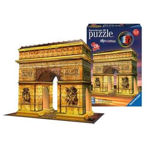 RAVENSBURGER Svítící 3D puzzle Noční edice Vítězný oblouk 216 dílků; 122090