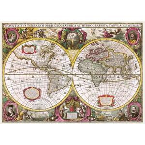 TREFL Puzzle Historická mapa světa r. 1630, 2000 dílků; 123297