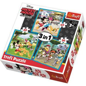 TREFL Puzzle Mickey Mouse a přátelé 3v1 (20,36,50 dílků); 125191
