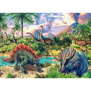 CASTORLAND Puzzle Dinosauři pod sopkami 120 dílků; 118247