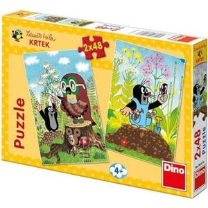 DINO Puzzle Krtek na mýtině 2x48 dílků; 114939