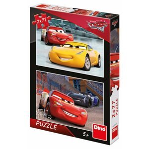 DINO Puzzle Auta: Závodníci 2x77 dílků; 122377