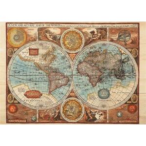 DINO Puzzle Mapa světa r. 1626, 500 dílků; 111899