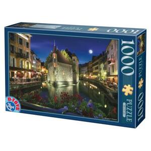 D-TOYS Puzzle Noční Annecy, Francie 1000 dílků; 119502
