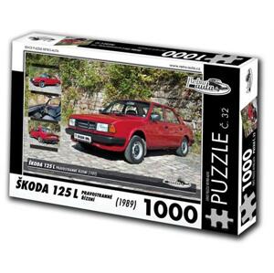 RETRO-AUTA Puzzle č. 32 Škoda 125 L pravostranné řízení (1989) 1000 dílků; 120489
