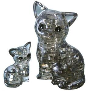 HCM KINZEL 3D Crystal puzzle Kočka s koťátkem 49 dílků; 4730
