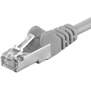 Premiumcord Patch kabel CAT6a S-FTP, RJ45-RJ45, AWG 26/7 0,5m šedá; sp6asftp005