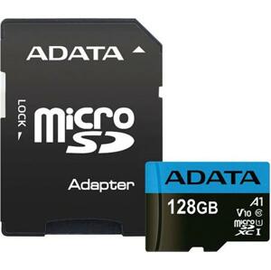 ADATA MicroSDXC 128GB UHS-I 100 25MB s + adaptér; AUSDX128GUICL10A1-RA1