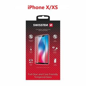 Swissten sklo  full glue, color frame, case friendly  Apple Iphone X/Xs černé; 54501703