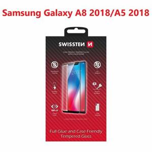 Swissten sklo  full glue, color frame, case friendly  Samsung Galaxy A8 2018/A5 2018 černé; 54501741
