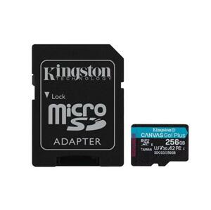 Kingston Canvas GO! Plus microSD 256 GB + SD adaptér; SDCG3/256GB
