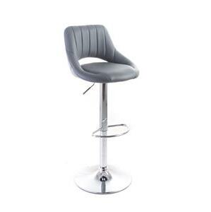 Barová židle G21 Aletra koženková, prošívaná grey; G-21-W521