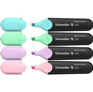 Schneider Zvýrazňovač "Job Pastel", sada 4 pastelových barev, 1-5 mm; TSCJOBPV4
