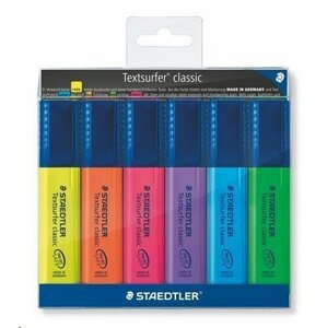 Staedtler Zvýrazňovač "Textsurfer classic 364", sada, 6 barev, 1-5 mm; TS364WP6