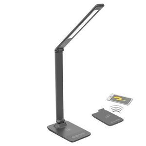 Solight LED stmívatelná lampička s bezdrátovým nabíjením, změna chromatičnosti, šedá; WO55-G