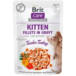 Brit Care Cat Fillets Gravy Kitten Tender Turkey 85g; 110629
