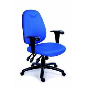 MaYAH Manažerská židle, textilní, černá základna, "Energetic", modrá; BBSZVV12