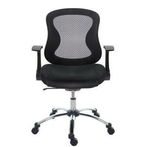 MaYAH Ergonomická kancelářská židle, síť.textilie, síť.opěrák, chromovaná základna, ,"Spirit",černá; BBSZVV15