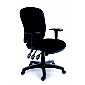 MaYAH Manažerská židle, textilní, černá základna, "Comfort", černá; BBSZVV13