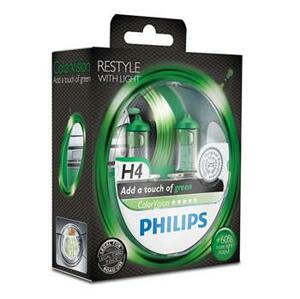 Philips H4 ColorVision Green 2 ks; 12342CVPGS2