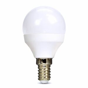 Solight LED žárovka, miniglobe, 6W, E14, 3000K, 510lm, bílé provedení; WZ416-1