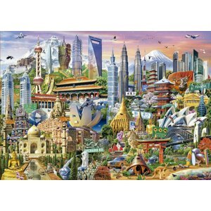 EDUCA Puzzle Divy Asie 1500 dílků; 124854