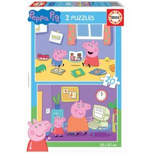 EDUCA Puzzle Prasátko Peppa 2x20 dílků; 134594