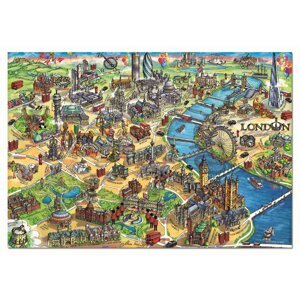 EDUCA Puzzle Mapa Londýna 500 dílků; 131216