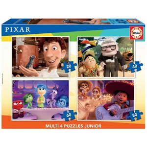 EDUCA Puzzle Pixar - pohádky 4v1 (20,40,60,80 dílků); 134643