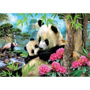 EDUCA Puzzle Panda s mládětem 1000 dílků; 124969