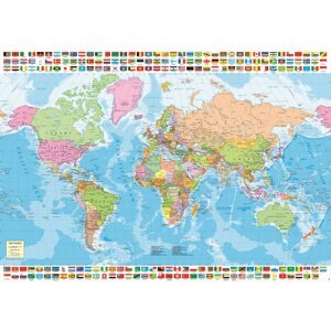 EDUCA Puzzle Politická mapa světa 1500 dílků; 135498