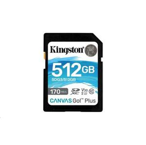 Kingston SDXC Canvas Go Plus 170R, 512GB; SDG3/512GB
