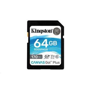 Kingston SDXC Canvas Go Plus 170R, 64GB; SDG3/64GB