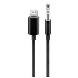 PremiumCord Apple Lightning audio redukční kabel na 3.5 mm stereo jack, 1 m, černý; kipod50