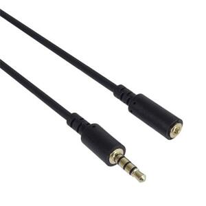 PremiumCord Kabel Jack 3.5mm 4 pinový  M/F 1m pro Apple iPhone, iPad, iPod; kjack4mf1