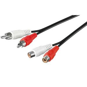 PremiumCord Kabel 2x Cinch-2x Cinch, M/F 10m ; kjackcmf2-10