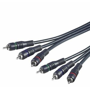 PremiumCord Kabel 3x CINCH-3x CINCH M/M 5m HQ; kjackcmm3hq-5