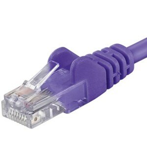 PremiumCord Patch kabel UTP RJ45-RJ45 CAT6 0.25m fialová; sp6utp002V