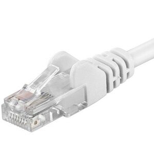 PremiumCord Patch kabel UTP RJ45-RJ45 level 5e 2m bílá; sputp02W