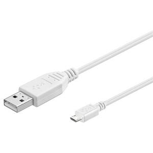 PremiumCord Kabel micro USB 2.0, A-B 20cm, bílá; ku2m02fw
