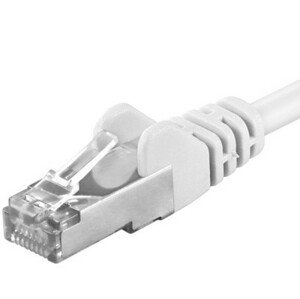 Premiumcord Patch kabel CAT6a S-FTP, RJ45-RJ45, AWG 26/7 1m bílá; sp6asftp010W
