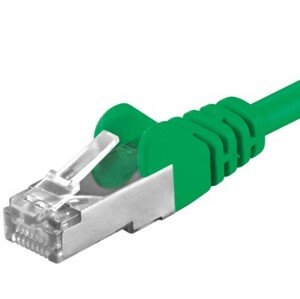 Premiumcord Patch kabel CAT6a S-FTP, RJ45-RJ45, AWG 26/7 3m zelený; sp6asftp030G