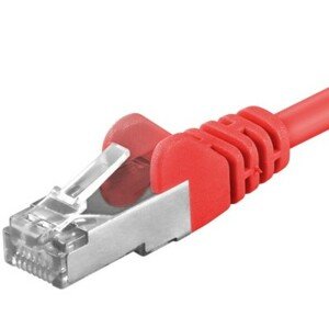 Premiumcord Patch kabel CAT6a S-FTP, RJ45-RJ45, AWG 26/7 1m červená; sp6asftp010R