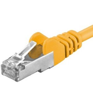 Premiumcord Patch kabel CAT6a S-FTP, RJ45-RJ45, AWG 26/7 1,5m žlutá; sp6asftp015Y