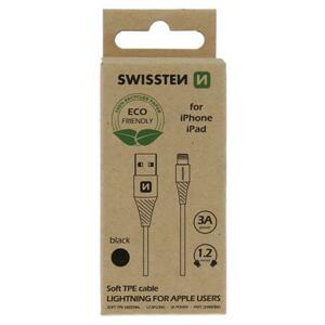 Swissten datový kabel USB-Lightning černý 1,2m (eco balení); 71502300ECO
